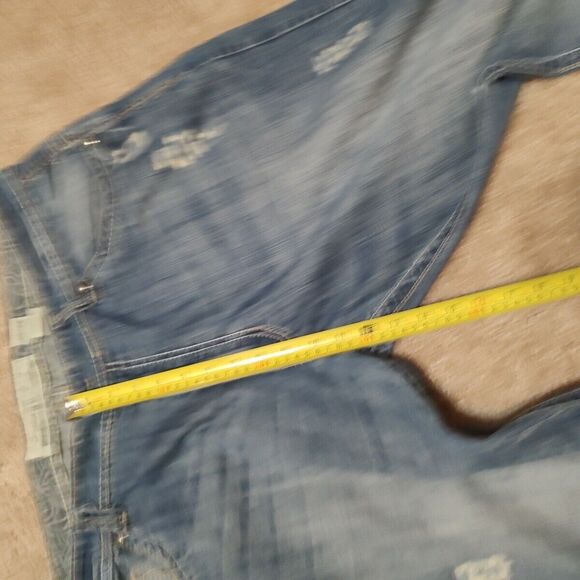 SMOKE RISE DNM, Men's Distressed Straight Leg Denim Jeans, size 44X34 EUC - Picture 3 of 13